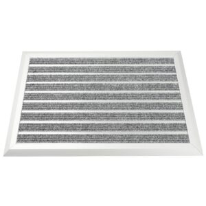 Fussmatte mit Aluminiumrahmen 60 x 40 cm silber/grau