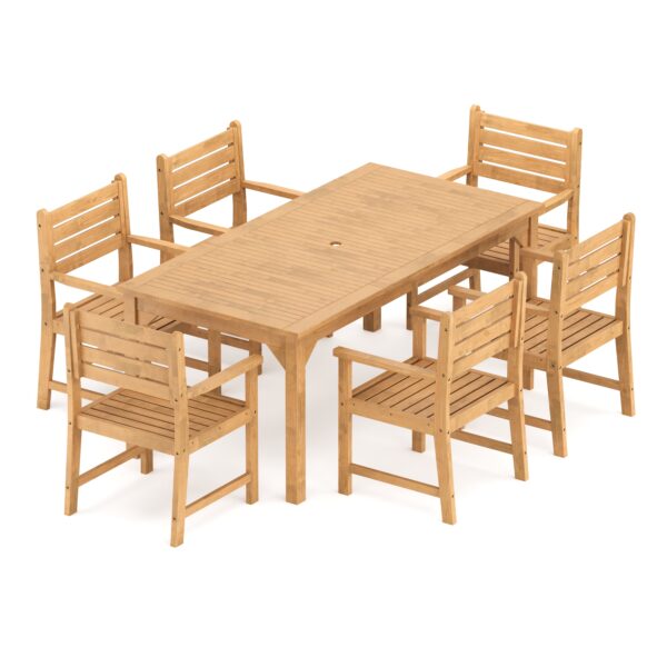 Gartenmöbel Set Holz MONICA 7-teilig – Bild 2