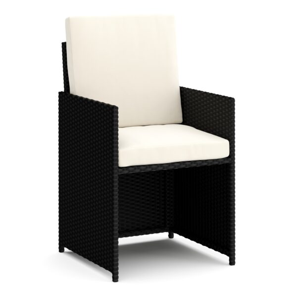 Gartenmöbel Set Rattan HAROLD schwarz/weiss – Bild 5