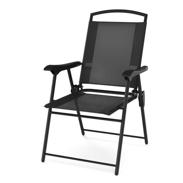 Gartenmöbel Set SILVANO mit Schirmloch schwarz – Bild 5