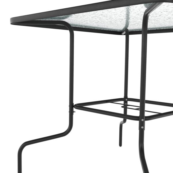 Gartenmöbel Set SILVANO mit Schirmloch beige/schwarz – Bild 9