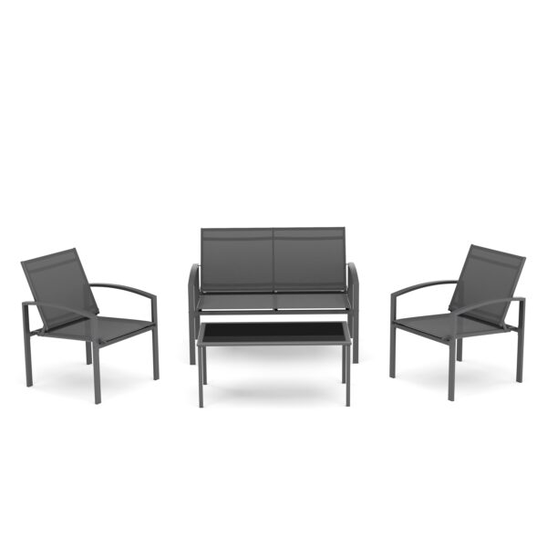Gartenmöbel Set WEGGIS schwarz – Bild 2