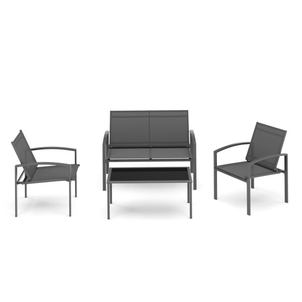 Gartenmöbel Set WEGGIS schwarz