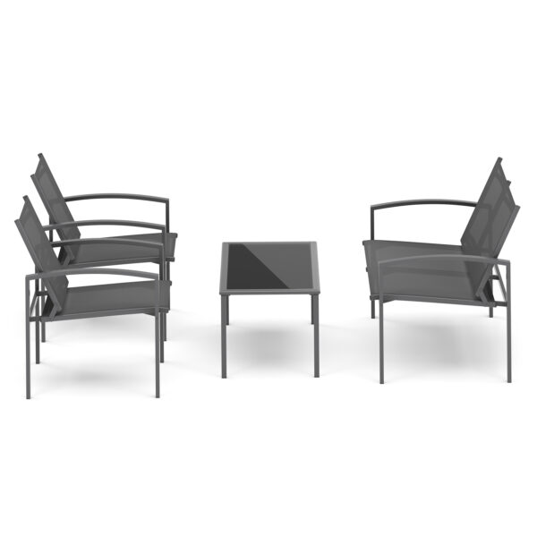 Gartenmöbel Set WEGGIS schwarz – Bild 6