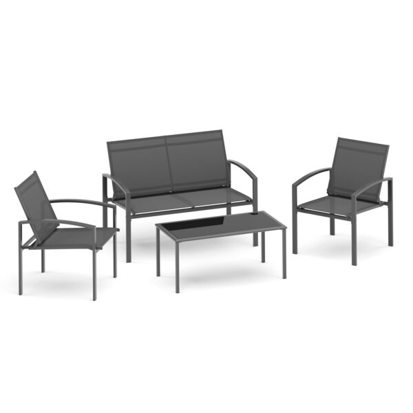 Gartenmöbel Set WEGGIS schwarz – Bild 3