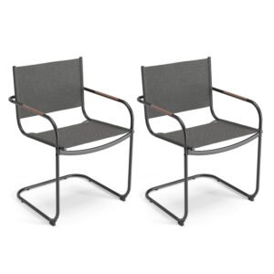Gartenstuhl WARD 2er Set anthrazit