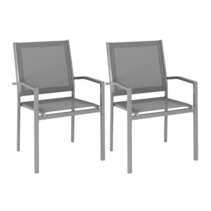 Gartenstuhl ZILLY 2er Set grau