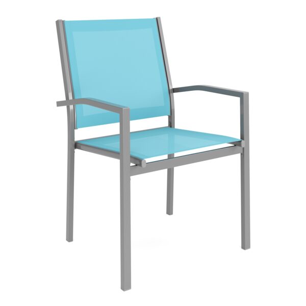 Gartenstuhl ZILLY 2er Set blau – Bild 2