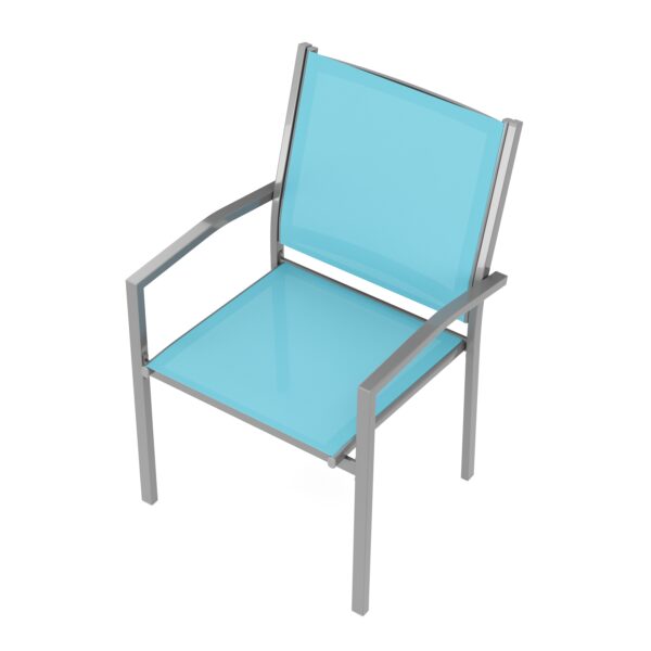 Gartenstuhl ZILLY 2er Set blau – Bild 3