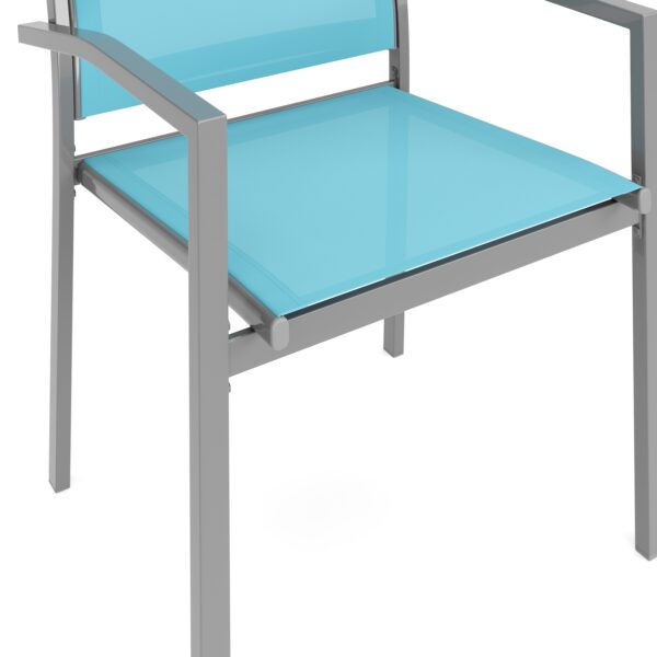 Gartenstuhl ZILLY 2er Set blau – Bild 7