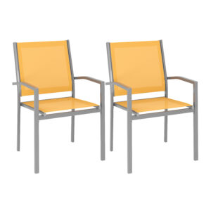 Gartenstuhl ZILLY 2er Set orange