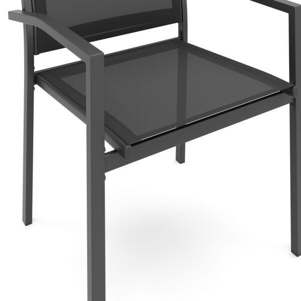 Gartenstuhl ZILLY 2er Set schwarz – Bild 7