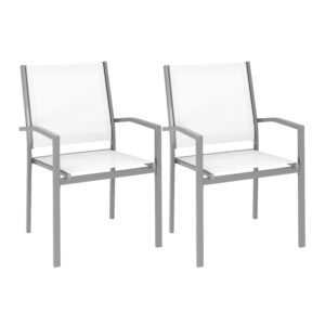 Gartenstuhl ZILLY 2er Set weiss