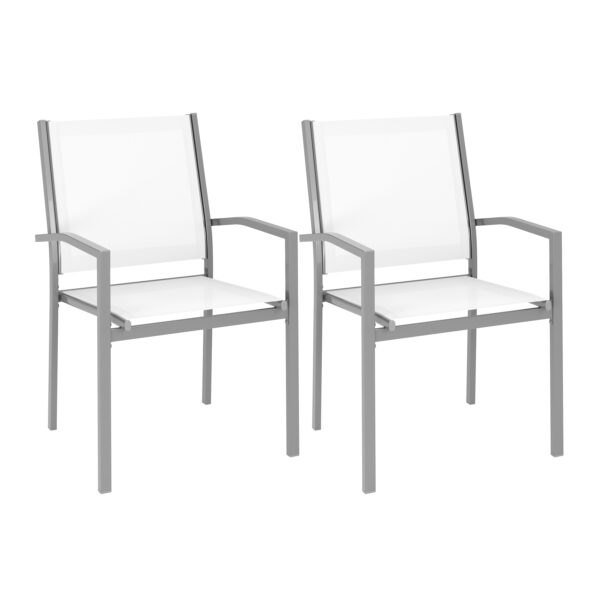 Gartenstuhl ZILLY 2er Set weiss