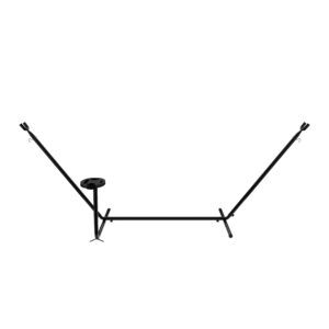 Gestell für Hängematte mit Getränkehalter 300 x 120 cm schwarz