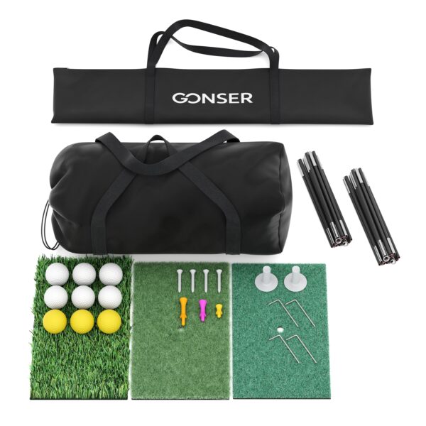 Golf Übungsnetz Set mit Abschlagmatte 300 x 240 x 200 cm – Bild 7