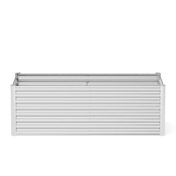 Hochbeet Stahl 180 x 90 x 60 cm silber – Bild 3