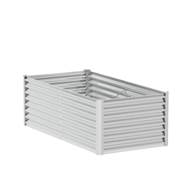 Hochbeet Stahl 180 x 90 x 60 cm silber – Bild 4