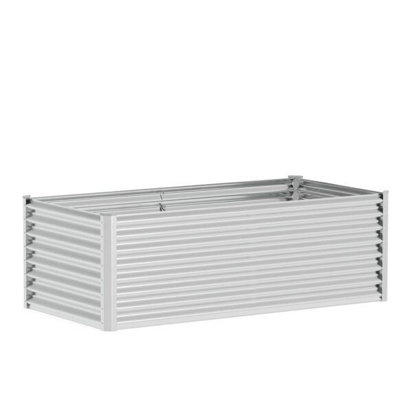 Hochbeet Stahl 180 x 90 x 60 cm silber – Bild 2