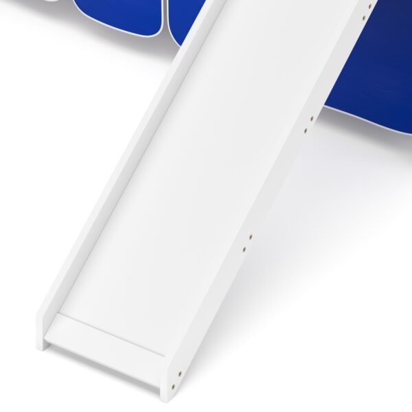 Hochbett JESSI mit Rutsche und Leiter 90 x 200 cm weiss – Bild 8