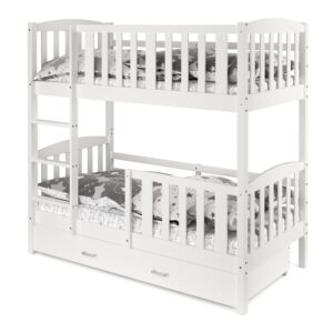 Etagenbett JOHNNY mit Stauraum 80 x 160 cm weiss