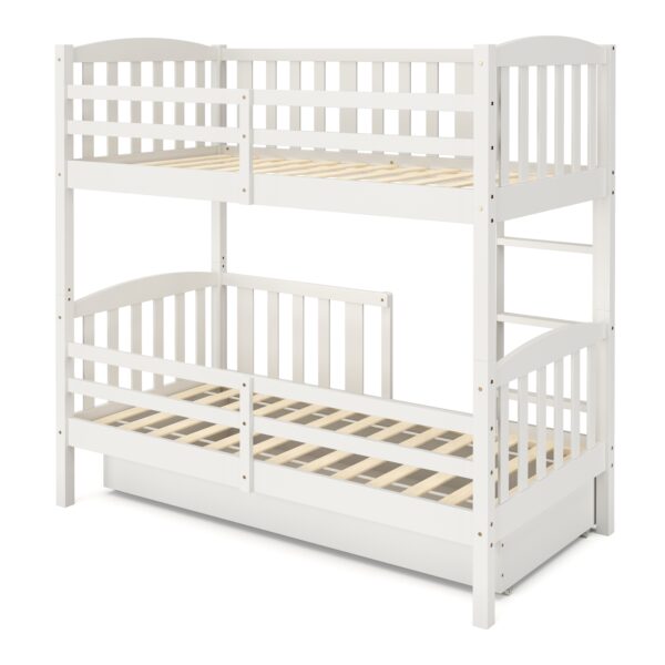 Etagenbett JOHNNY mit Stauraum 80 x 160 cm weiss – Bild 7