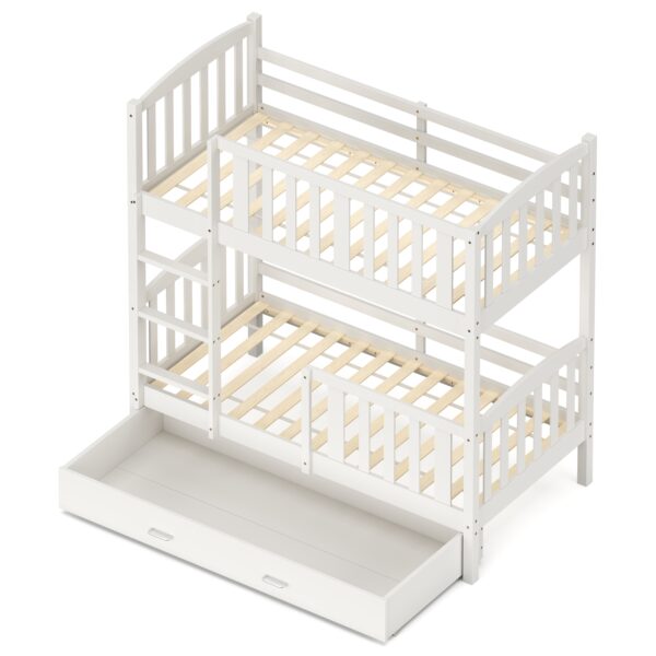 Etagenbett JOHNNY mit Stauraum 80 x 160 cm weiss – Bild 5