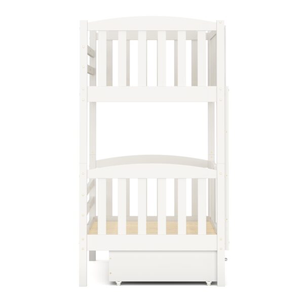 Etagenbett JOHNNY mit Stauraum 80 x 160 cm weiss – Bild 6