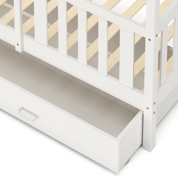 Etagenbett JOHNNY mit Stauraum 80 x 160 cm weiss – Bild 8