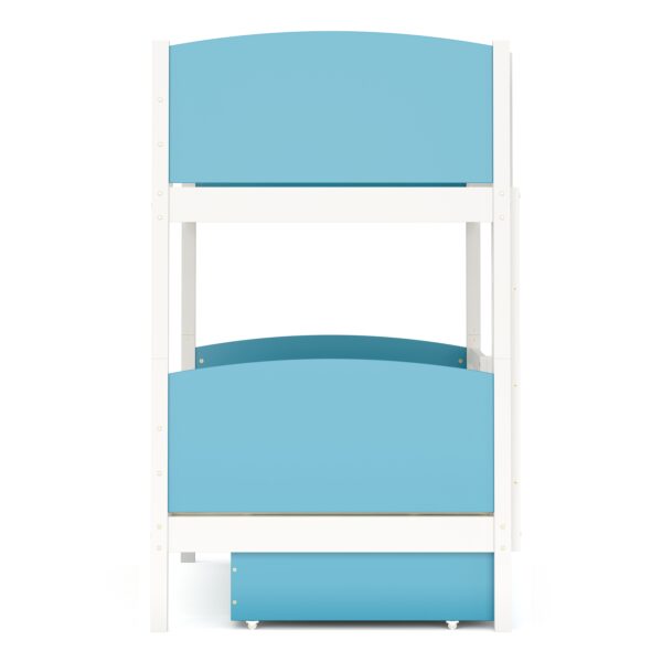 Etagenbett mit Stauraum JOHNNY 90 x 200 cm blau/weiss – Bild 6