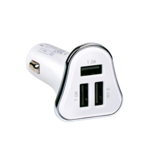 Ladeadapter Auto mit 3 USB Ports weiss