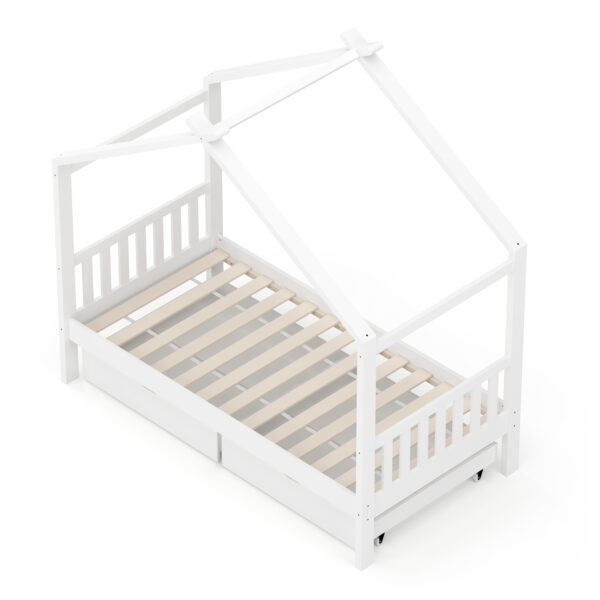 Kinderbett BEMBY mit 2 Schubladen 80 x 160 cm weiss – Bild 5