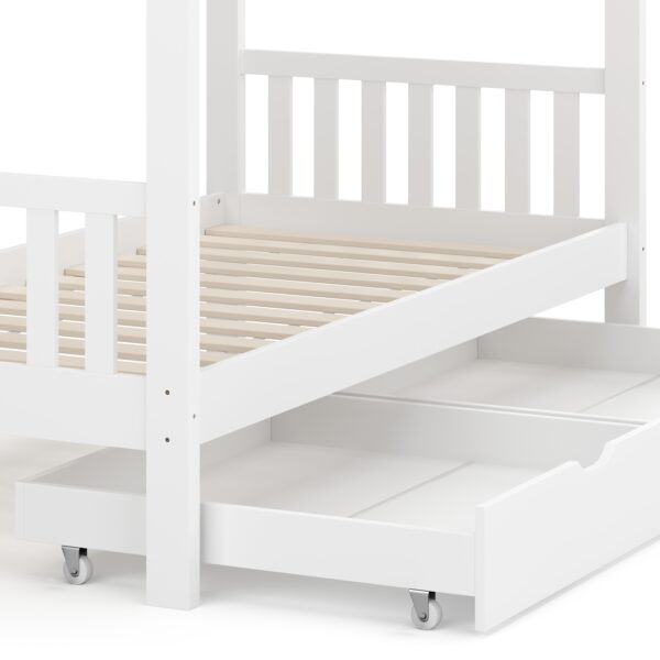 Kinderbett BEMBY mit 2 Schubladen 80 x 160 cm weiss – Bild 8