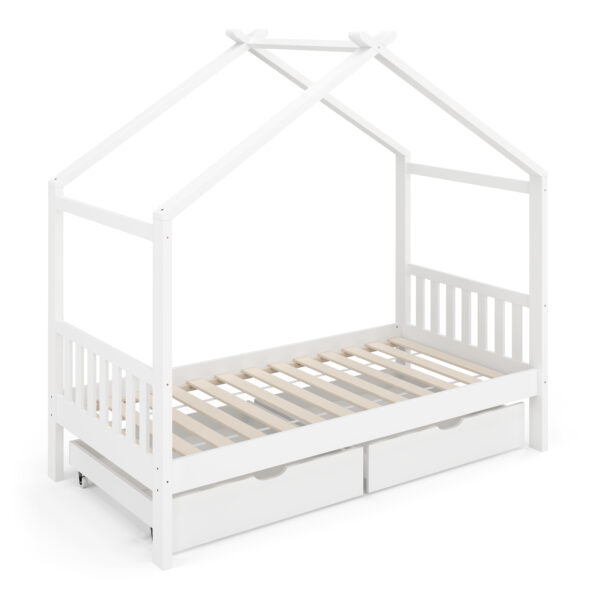 Kinderbett BEMBY mit 2 Schubladen 80 x 160 cm weiss – Bild 4