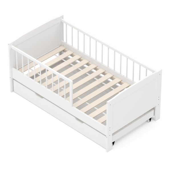 Kinderbett RAYA mit Schublade 70 x 140 cm weiss – Bild 6