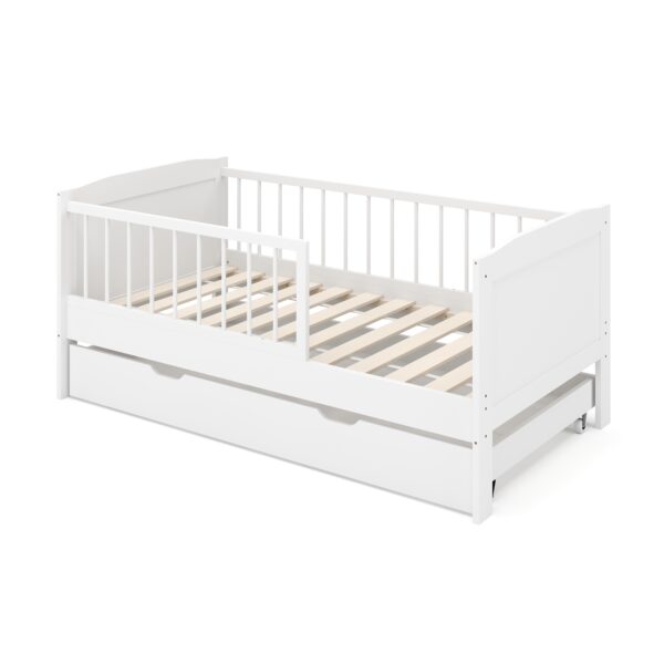 Kinderbett RAYA mit Schublade 70 x 140 cm weiss – Bild 3