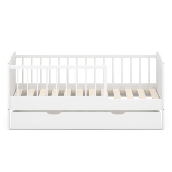 Kinderbett RAYA mit Schublade 70 x 140 cm weiss – Bild 4