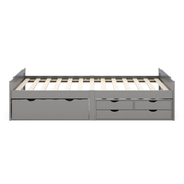 Kinderbett mit Schubladen EMMANUELLE 90 x 200 cm anthrazit – Bild 3