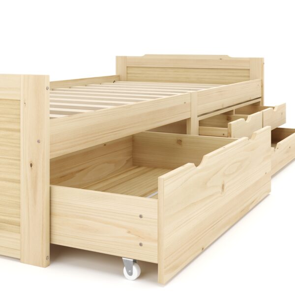 Kinderbett mit Schubladen EMMANUELLE 90 x 200 cm natur – Bild 6