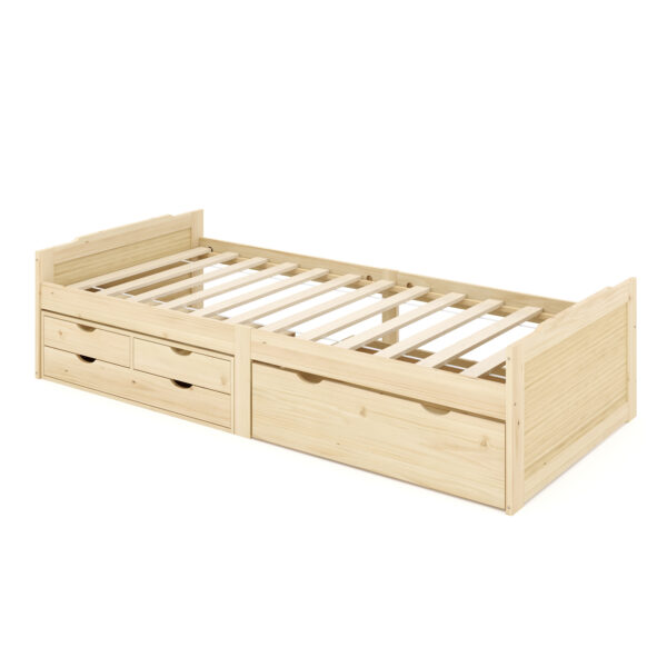 Kinderbett mit Schubladen EMMANUELLE 90 x 200 cm natur – Bild 2