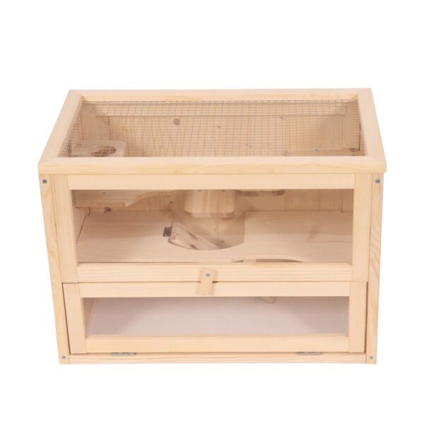 Kleintierkäfig Holz 60 x 35 x 42 cm natur – Bild 4