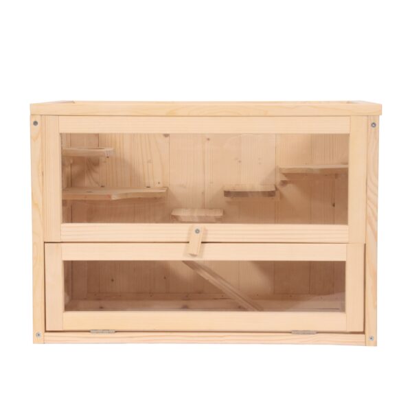 Kleintierkäfig Holz 60 x 35 x 42 cm natur – Bild 3