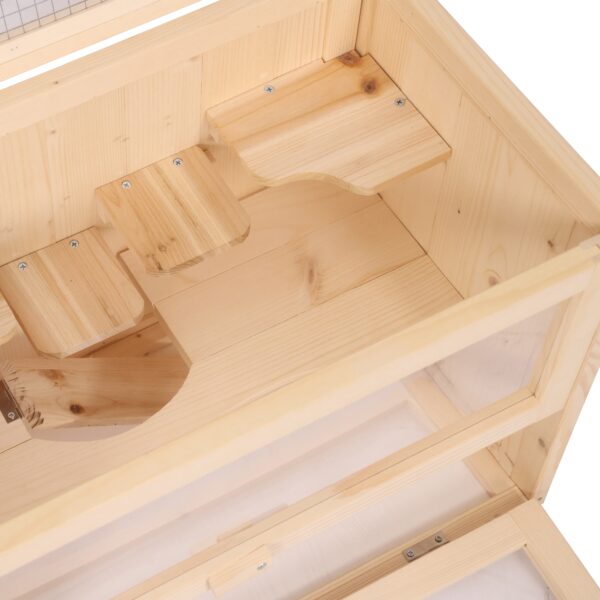 Kleintierkäfig Holz 60 x 35 x 42 cm natur – Bild 6