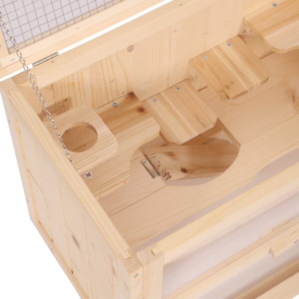 Kleintierkäfig Holz 60 x 35 x 42 cm natur – Bild 5