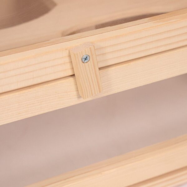 Kleintierkäfig Holz 60 x 35 x 42 cm natur – Bild 7