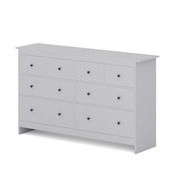 Kommode ADALIE 8 Schubladen 160 x 96 cm grau – Bild 4