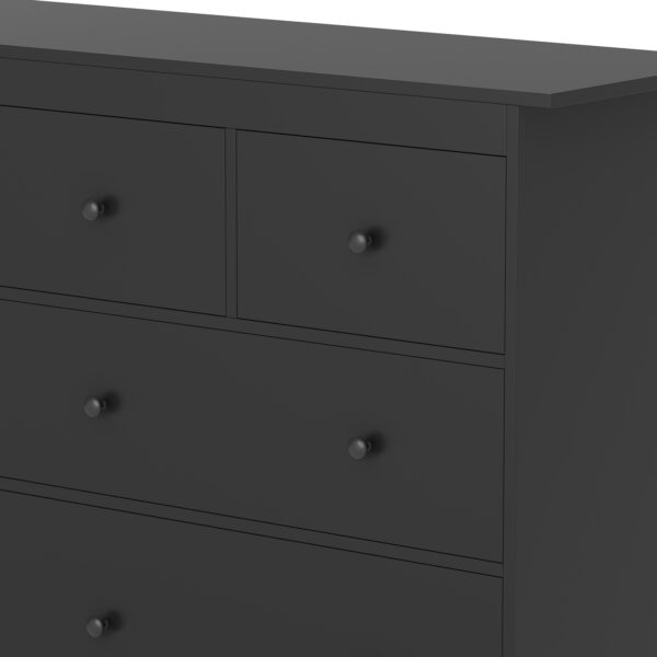 Kommode ADALIE 8 Schubladen 160 x 96 cm schwarz – Bild 5