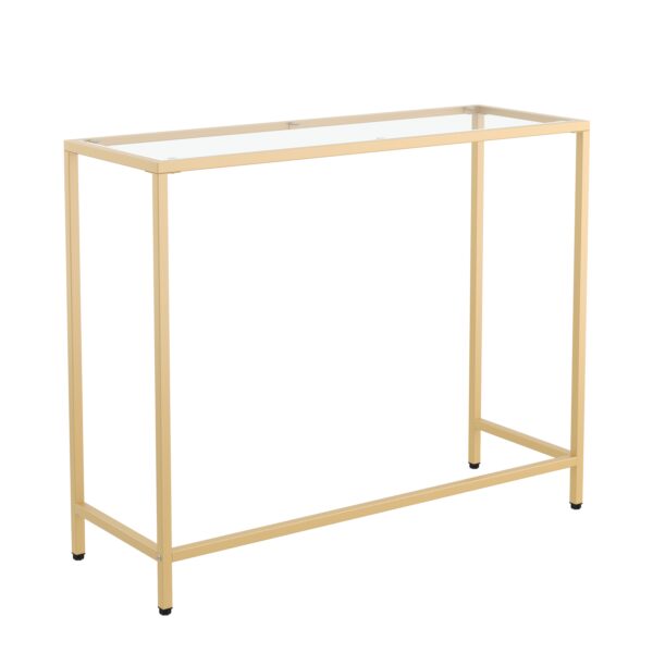 Konsolentisch Glas TYRO 100 x 80 cm gold – Bild 4