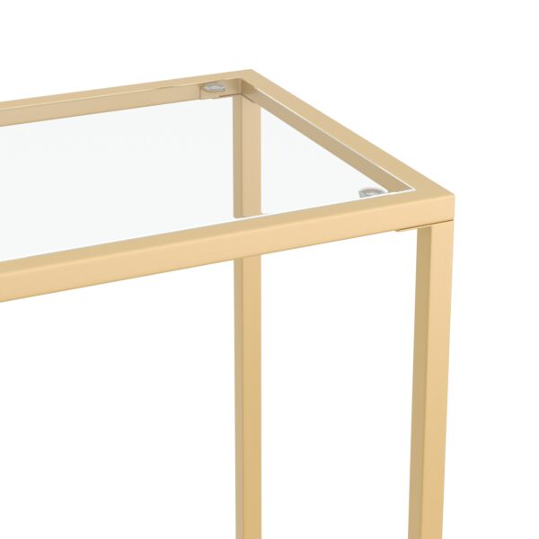 Konsolentisch Glas TYRO 100 x 80 cm gold – Bild 6