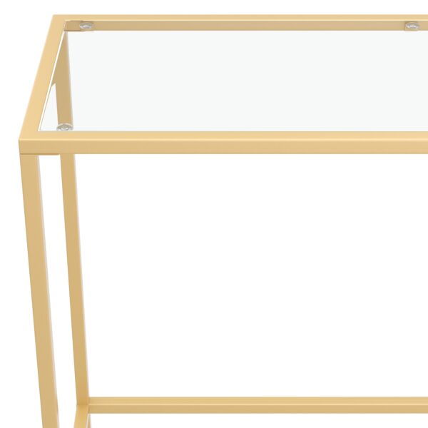 Konsolentisch Glas TYRO 100 x 80 cm gold – Bild 5